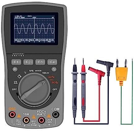 Oscilloscope Multimètre d'oscilloscope numérique 40 MHz 200 Msps/S 2 en 1 True RMS 6000 comptes Outils de réparation de Voiture électronique