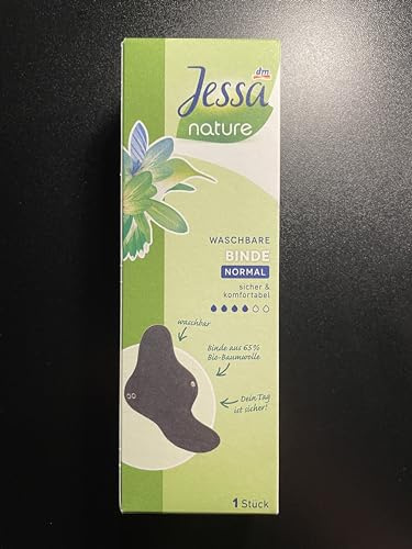 Jessa Waschbare Binde schwarz Normal nature, 1 St