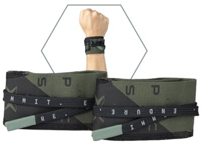 PICSIL Bracelets en Tissu pour l'Entraînement Croisé, 100% Coton Excellent Soutien Articulaire, Prévient Les Blessures, Tendinites, Idéal pour la Musculation, Boxe, (Vert 5cm)