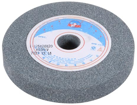 QUARKZMAN Schleifbockscheibe 125 x 20 x 20 mm, 60 Körnungen Braune Korund-Bank-Schleifscheiben für Kohlenstoffstahl, legierten Stahl