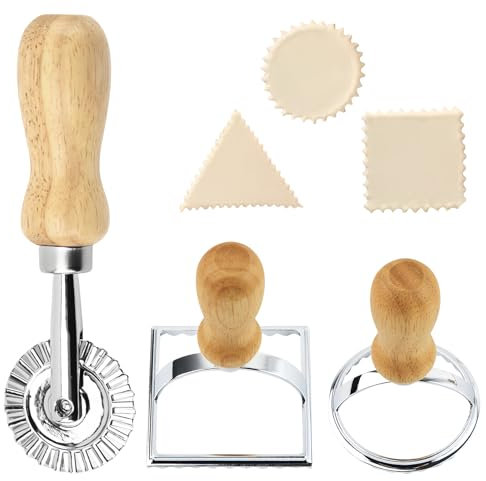 Confezione Da 3 Stampini Per Ravioli, Stampini Per Biscotti, Stampini Per Pasta Rotondi, Ruote Per Pasta Ondulata, Stampini Quadrati, Utensili Da Cucina