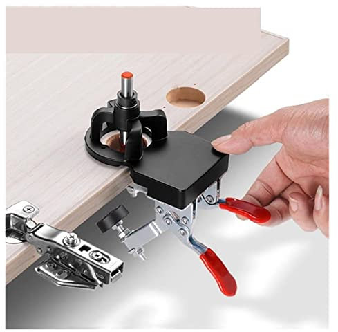 Measuring Gauge, 35mm Hinge Jig Kit Concealed Hole Drilling Guide Woodworking Hole Punch Locator Kit For Kitchen Cabinet Doors Face Frame Hinges