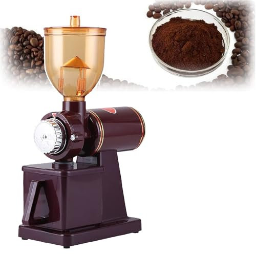 ZYJIX Molinillo De Café Eléctrico, Molinillo De Acero Inoxidable, Molienda Rápida En 5 Segundos, 8 Niveles De Ajuste De Espesor, 120 G/min - Molinillo De Café Pequeño(Color:Rojo)