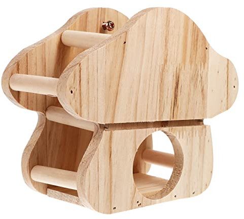 DRESSOOS Holzbehälter Für Kaninchen Hasenkäfigständer Praktischer Hängehalter Holzhalter Als Heuraufe Sicher Und Langlebig Für Futterkaninchen