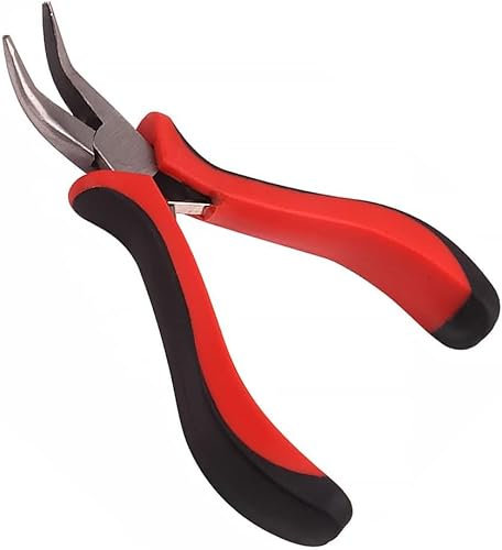 Mr.Gadget's Solutions Mini Bent Nose Plier – Professional Bent Chain Nose Pliers for Beading, Jewelry Making, and Crafts – Fine Hand Tools for Precision Work and Functional Crafting