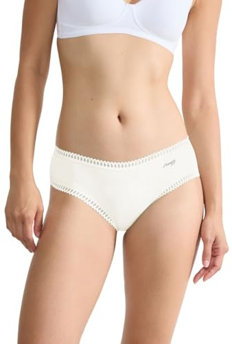 sloggi Women's GO Crush Hipster C3P-kalsonger, silvervit, S (3-pack), Silke vit, S