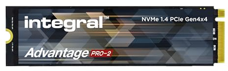 Integral 4TB Advantage Pro-2 M.2 2280 PCIe Gen4 X4 NVMe 1.4 SSD Bis zu 7200 MB/s Lesen & 6200 MB/s Schreiben - Kein Kühlkörper Verbesserte Zuverlässigkeit für Gaming, Bearbeitung, Rendering & mehr