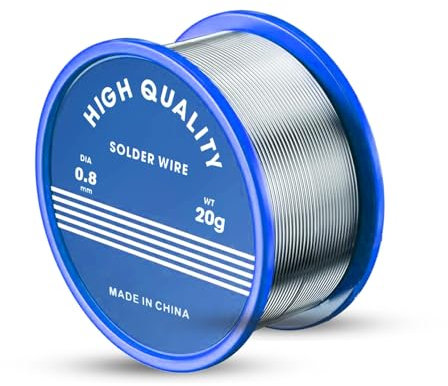 1 Rolle Lötzinn mit Flussmittel,Lötzinn 0,8 mm 20g,Lötdraht Rostfreie Stähle,Solder Unterer Schmelzpunkt,für die Reparatur und den Heimwerker von Elektronischen Elektrischen Lötkomponenten