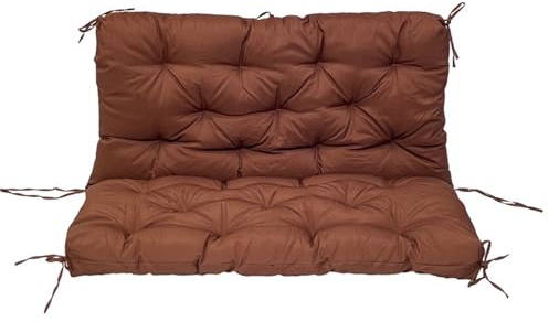 Cuscini di ricambio impermeabili per dondolo da 23 posti con schienale. Spessa imbottitura per panca da patio con lacci per il massimo comfort in giardino, terrazza e cortile