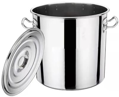 Großer 16QT Suppentopf aus Edelstahl mit Deckel, induktionsgeeignetes Kochgeschirr, kühl bleibende Griffe, langlebiger Edelstahl 304, perfekt für Suppen, Eintöpfe und zum Kochen – Optionen 3