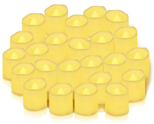 24 Pièces Bougies LED Flamme Vacillante, Bougies LED Électroniques sans Feu pour Décoration de Fête, Bougies Sans Flamme,Anniversaire, Mariage, Noël,Pâques