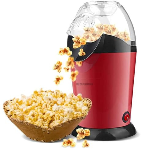 HYZHANHONG Hot Air Electric Popcorn Popper Maker Machine, Peanut Butter Popcorn Machine, Small Popcorn Grinder,Suitable for Household Use