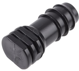 TOYZFRIENDY Lot de 20 Bouchons De Tube en Polyéthylène Noir pour Système D'irrigation Goutte à Goutte Intérieur Et Serrage, Bouchons De Fermeture Solide Design à Nervures pour Étanchéité Optimale