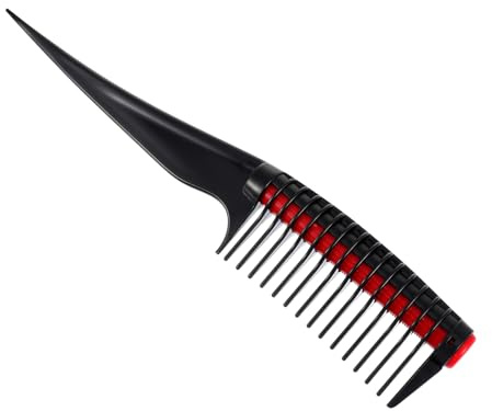 Anneome Friseurkamm mit Langem Griff und Massageeffekt aus Kunststoff Schwarz für Friseursalons und Spa Anwendungen Beim Haarstyling und Färben