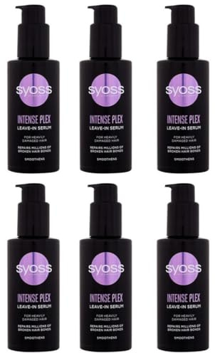6x Syoss Leave-In Serum Intense Plex für stark geschädigtes Haar,Das Pflegemittel ohne Ausspülen Syoss Intense Plex verleiht Ihren Haaren alles, was diese gerade benötigen,100ml (6er Pack)