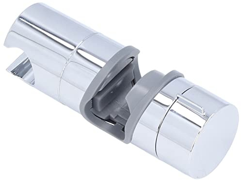 petjoyful Dusch-Gleitschienen-Stangenhalter, 360 Grad verstellbar, gerade Klemme, ABS-Chrom, für 18–25 mm Rohre