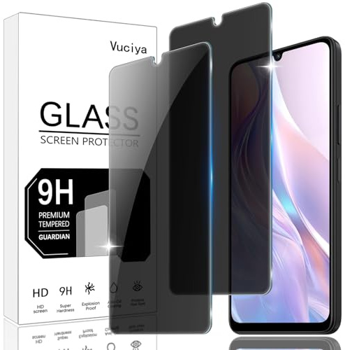 Vuciya 2 Pack Privacidad Cristal Templadode Pantalla para Xiaomi Redmi 13C/Honor X5c Plus vidrio Protector,Sin Burbujas,Dureza 9H,Antiarañazos, Antihuellas