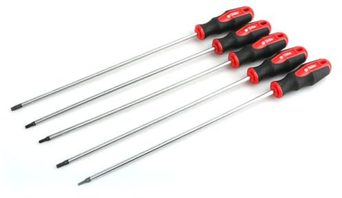BlesConi Cacciavite Torx extra lungo da 400 mm per T15-for T30, strumento di riparazione ergonomico con manico in gomma (T20)
