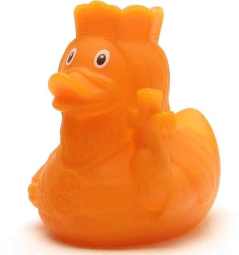 Karl der Grosse Quietscheente I Badeente I L: 8,5 cm I inkl. Badeenten-Schlüsselanhänger im Set