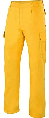 Velilla 345 Pantalón Multibolsillos, color Amarillo, talla 36