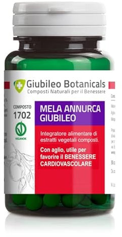 Integratore 100% naturale con MELA ANNURCA Aglio e Melograno - BENESSERE CARDIOVASCOLARE - 50 Capsule