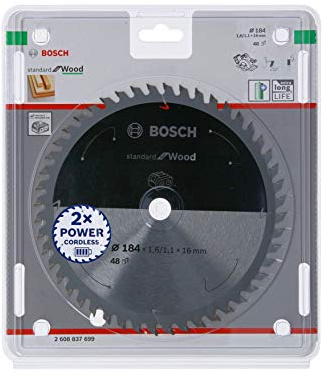 Bosch 1x PRO Wood Cordless Circular Saw Blade for Hand-Held Saws | for Softwood, Hardwood, Ø 184 mm, Professional Accessory Hand-Held Cordless Circular Saws