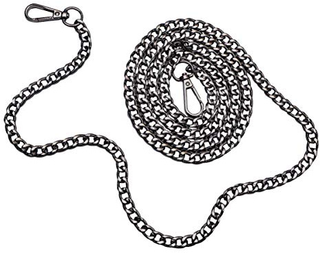 Supvox Metall Flachkette 9 Mm Breite Mit Metallschnallen Verstellbarer Ersatz Schulterriemen Für Handtaschen Und Geldbörsen Umhängetasche Kettenriemen Für DIY Taschenzubehör 63 Zoll Länge