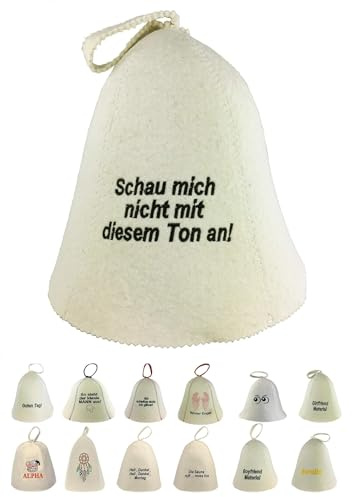 GMMH Saunahut Saunamütze aus Wollfilz - Filz Saunakappe für Damen und Herren, Filzkappe Mütze Filzhut Hut Kappe für Sauna (SS20-07)
