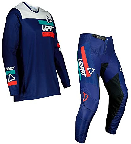 Leatt Kids MX Combo 3.5 Ride - Kit para niños (talla XL), color azul