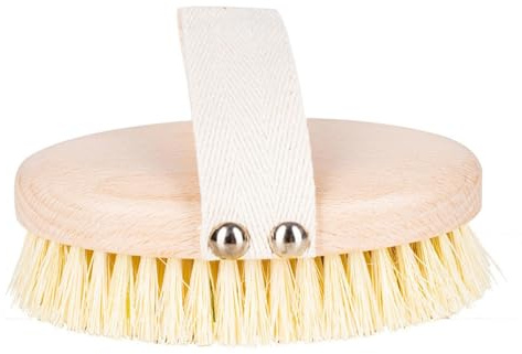 HHUUMM Massagebürste - Trockenbürste - Körper Handgemachte Massagebürste - Buchenholz - 100% Naturborsten - Bürste Weiche Borsten - Hautstraffung Bürste - Körperpflege Natürlich - Peelingbürste