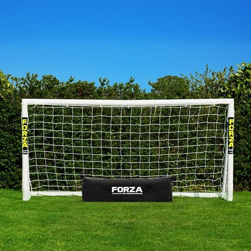 FORZA Fotbollsmål med pro fotboll målark för perfekt skytte | fotbollsträningsutrustning | fotbollsmål tillbehör [10 storlekar] (6 x 10 cm låsmål och mål)