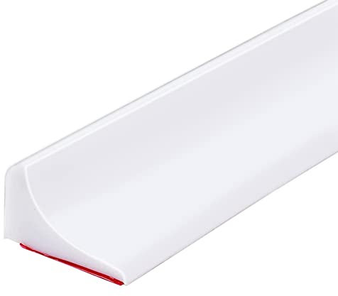 200CM Schwallschutzleiste Dusche Selbstklebend - Duschschwelle Duschwasserstop, Duschdichtung Dichtung für Glastür Duschtür rahmenlose Duschtür Wasserdichte Badewanne Duschkabine (Weiß)