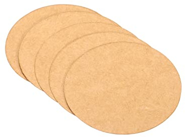 PATIKIL 25uds 3 Pulgadas Redondo Cartón Papel En Blanco para Fiesta Marrón | Disco Círculos Rebanadas, Decoración Bricolaje Artesanía Arte Dibujo Pintura Escritura