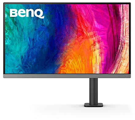 BenQ PD2706UA Monitor Ergo Arm 4K da 27, USB-C 90W, UHD, P3, DisplayHDR 400, IPS, calibrazione di fabbrica, DualView, modalità Darkroom, Modalità animazione, Modalità CAD/CAM, Modalità ePaper, Hotkey