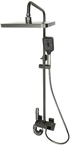 JAYEUW Duschsystem Duschpaneel Regendusche Massagedusche mit Handbrause (grau)