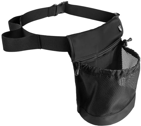 SupplyMaid Werkzeuggürtel mit verstellbarem Hüftgurt, zwei Werkzeugtaschen und großer Netztasche, schwarz - midnight black, Belt with 1 Pouch