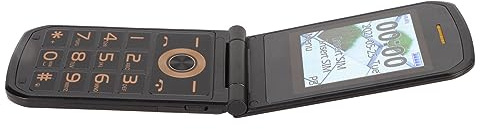 Dpofirs 4G Senior Flip Phone Unlocked, Dual SIM Card Big Button Senior Basic Phone Clear Sound Seniors Cell Phone for Elderly Gifts, 4800mAh, E-book, Dual Screen, SOS (Black)