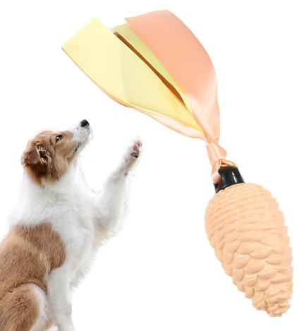 Hundespielzeug mit Tannenzapfen, quietschendes Seil, Hundespielzeug mit Beißstreifen, Haustierspielzeug für Welpen, weich und energieverbrauchend, Zahnspielzeug für Hunde, Mundgesundheit und Training