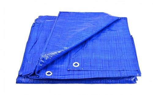 BK SHOP Abdeckplane Wasserdicht | Gewebeplane 8 x 10 m | Blau wasserdichte Plane | Schutzplane 60 g/m2 | Abdeckplanen in den Garten | Gewebeplanen Wasserfeste Gartenmöbel | Gartenplane