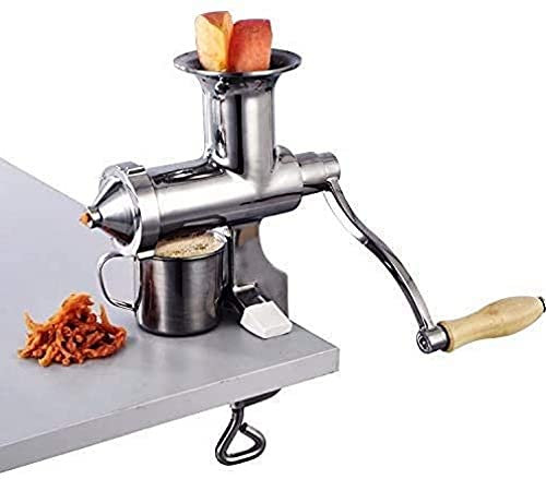 Manuell juicepress, vetegräsjuicer i rostfritt stål, frukt-grönsaksjuicer, hemmajuicer, för ingefära, granatäpple, apelsinvetefrön