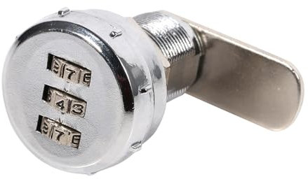 Schlüsselloses Schrankschloss, Passwortkombination, Nockenschloss, rund, Edelstahl, praktisches, sicheres 3-stelliges Passwort-Codierungsschloss, verwendet für Schubladen, (12~16 mm Holzschrank)