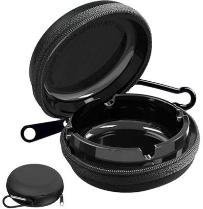 SEATOGEM Taschenaschenbecher, Tragbarer Aschenbecher, Taschenascher Mit Deckel, Reise Aschenbecher Mit Schlüsselanhänger für Outdoor, Camping (1)