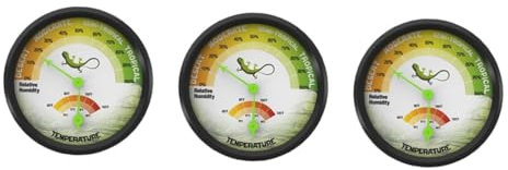 POPETPOP Thermomètres Numériques Pour Reptiles En Aluminium Abs Dispositif De Mesure De La Température Thermomètre PC Hygromètre Multifonction 3 Pièces