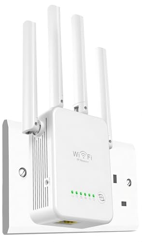 2024 Newest WiFi Extender, WiFi Booster, WiFi Repeater, 4 *Antennas Covers Up to 3800 Sq.ft and 45 Devices, Internet Booster - with Ethernet Port, Quick Setup, Home Wireless Signal Booster.