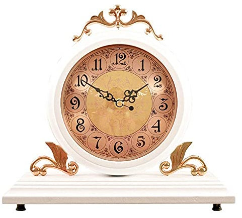ABNNHK Relojes de Escritorio y de repisa, Relojes de repisa, Relojes Decorativos de Madera Vintage, Reloj de diseño de Madera para Chimenea, Reloj de Chimenea a Pilas para Sala de Estar,