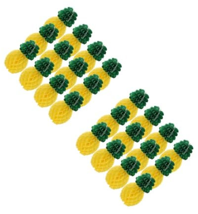 OUNONA 2 Sätze Teiliges Papier Ananas Hängedekor Kreative Wabenfrucht Dekoration Für Tropische Hawaii Partys Hochzeiten Und Geburtstagsfeiern Große Wabenbälle Für Festliche 9 Stück * 2