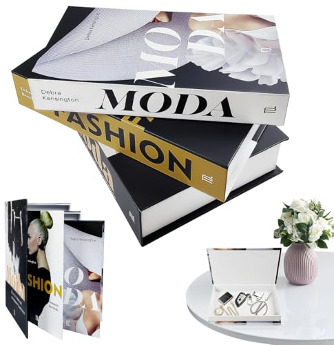 Lot de trois décorations de faux livres,faux livre boite de rangement, faux livres, belle décoration de pièce, convient à la décoration de pièce, décoration de meubles modernes, décoration de table ba