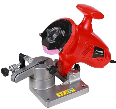 DOJBK 250W Electric Chainsaw Sharpener Kit, Portable Chainsaw Grinder, Automatic Chain Saw Sharpener Tool, Angle Adjustment (0-35°), for 11.5-22 Chain Grinding