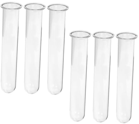 SWETRACE Vaso in Vetro Minimalista 6 Pezzi, Tubi di Propagazione per Piante e Fiori, Radici Visibili, da Tavolo per Composizioni