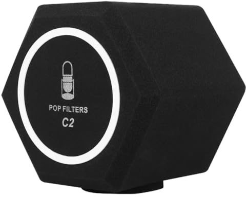 FEETER Mic Noise Reduction Wind Screen C2 Microphone -Filter Acoustic for Record Studios Mic Sound-Absorbing Foam Vocal Isolation Ball